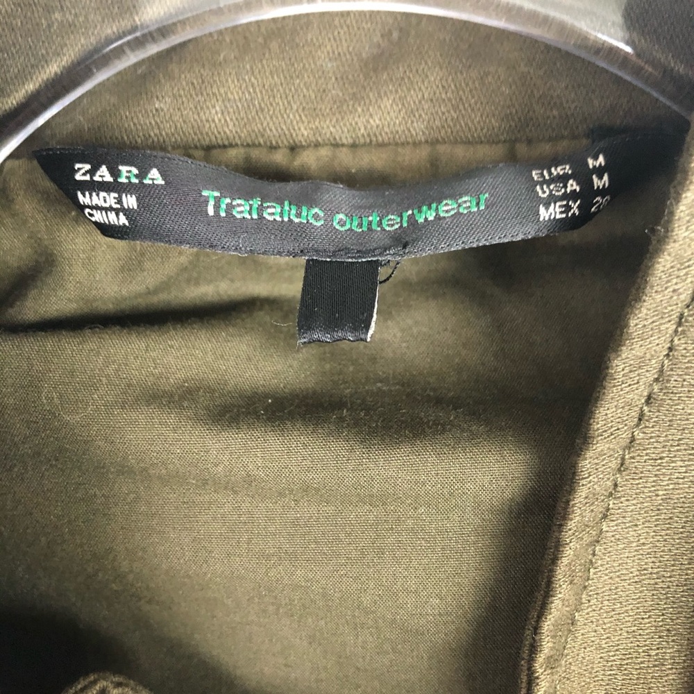 Zara Trafaluc Olive Sequined Utility Jacket - Picture 3 of 7